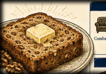 Trail Banana Bread, illustrated
